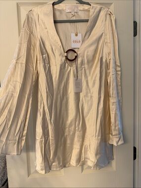 REVOLVE Bobby Mini Dress - Ivory Long - Sleeve Tunic with Decorative Ring
